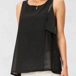 Gorgeous Sheer and Leather Hyfve Tank